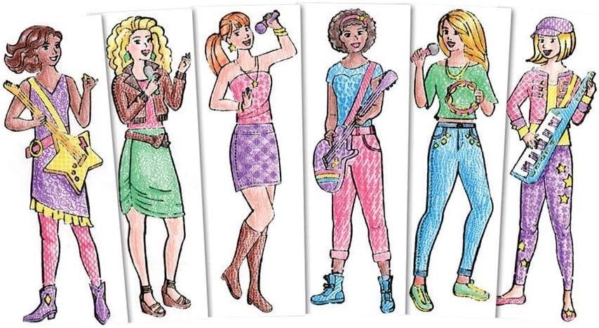 image:imageFashion Plates Classic Girls Fashion MixandMatch Drawing Kit Arts and Crafts Coloring Art Supplies Craft Supplies Stencils Crayons Included Create Your Own Fashion Designs Ages 6Superstar