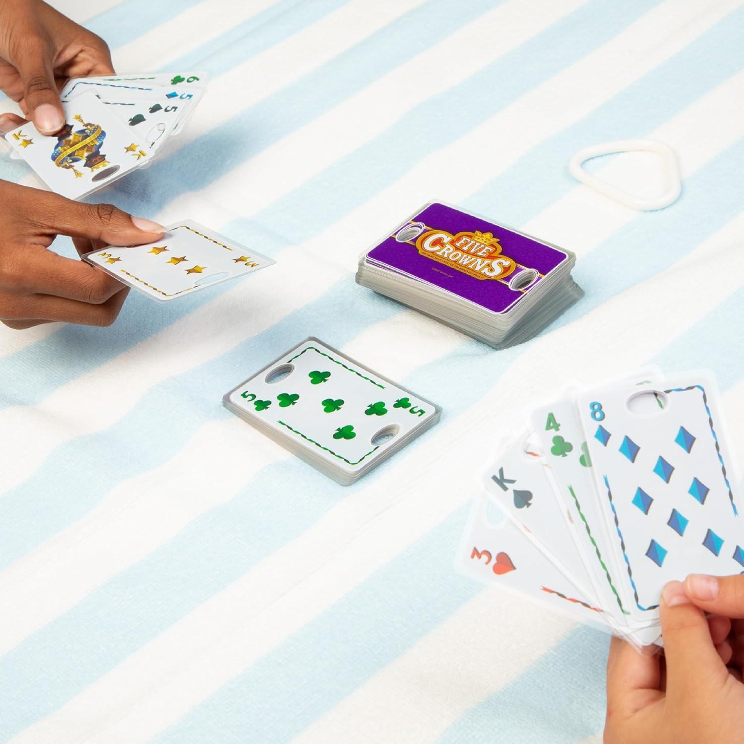 image:imageFive Crowns Travel Case Bundle Cards Scorecard Included Card Game for Kids and Adults Family Game Night The Game isnt Over Until The Kings Go Wild 5 Suited Rummy Style Card Game Ages 8Five Crowns Waterproof