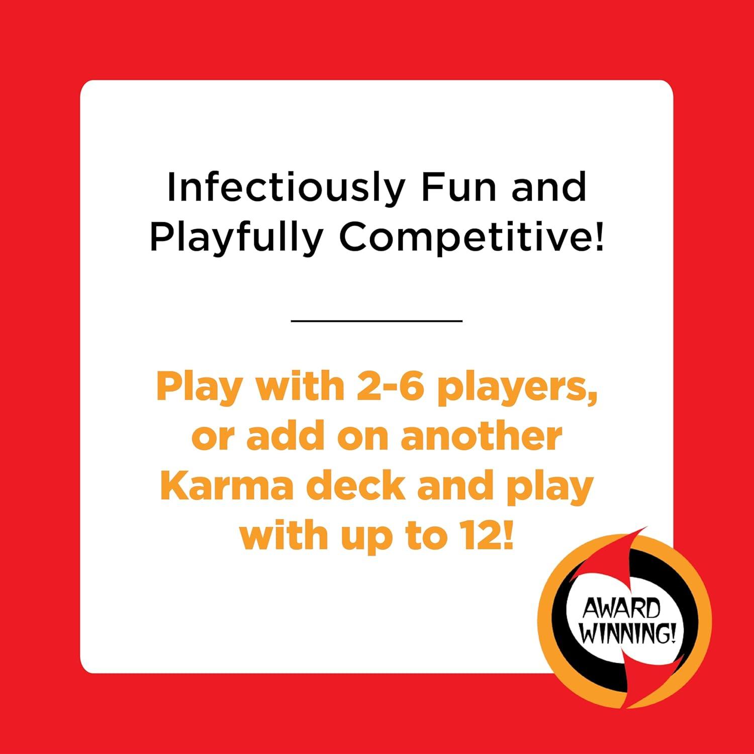 image:imageKARMA Card Games for Kids Kids Family Games Night MultiPlayer Screen Free Travel Games Playing Cards What Goes Around Comes Around Ages 8Karma