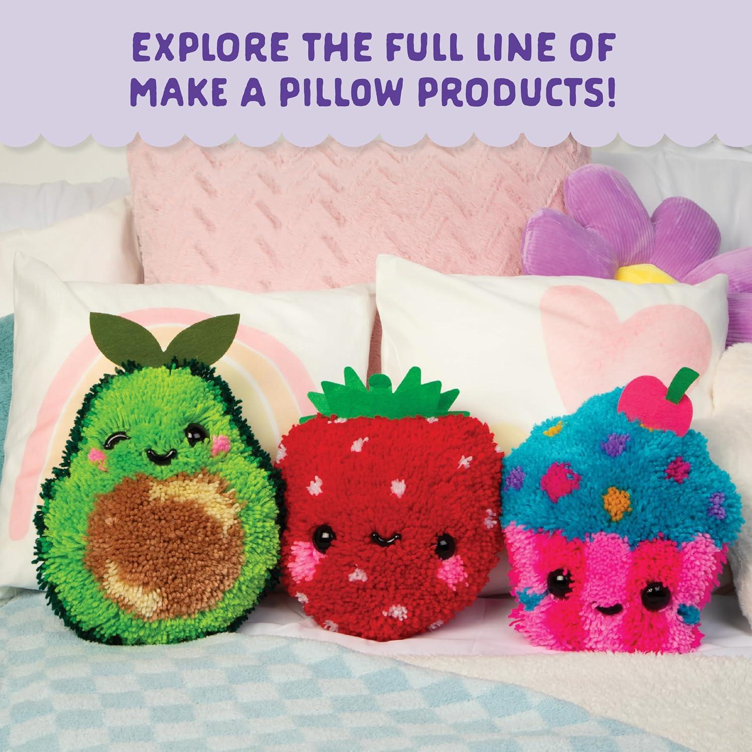 image:imageLatchKits Strawberry Pillow Latch Hook Kits for Kids Arts and Crafts Yarn Art Kids Crafts Toys for Girls Birthday Gift for Girls Easy to Follow Pattern Hook Included Craft Kits Ages 6Avocado Pillow