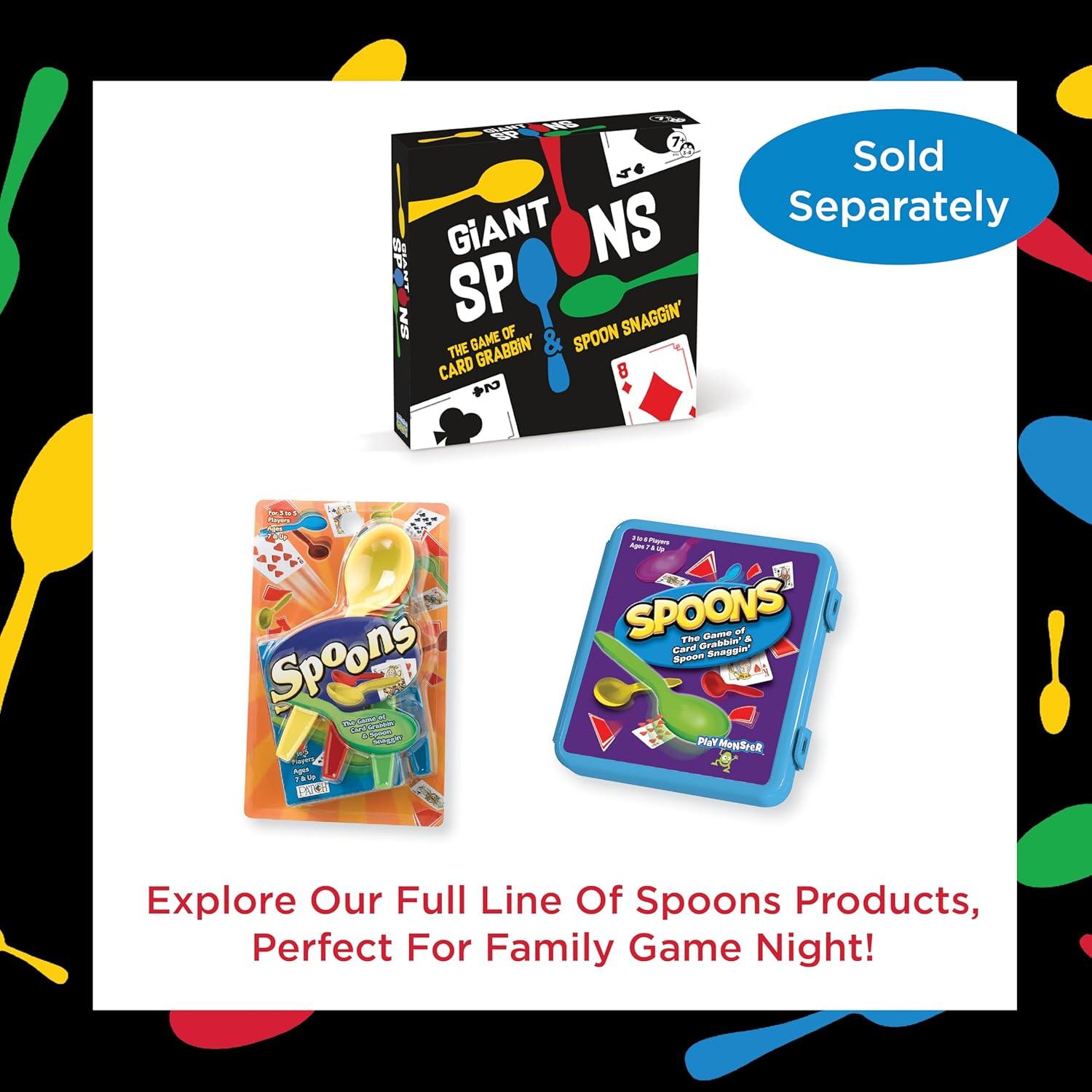 image:imagePlayMonster Giant SpoonsCard Games for Kids Spoons GameDeck of CardsFun Family Games for Kids and Adults Playing CardsGame Night Travel Games 36 MultiPlayer Card GameAges 7Giant Spoons