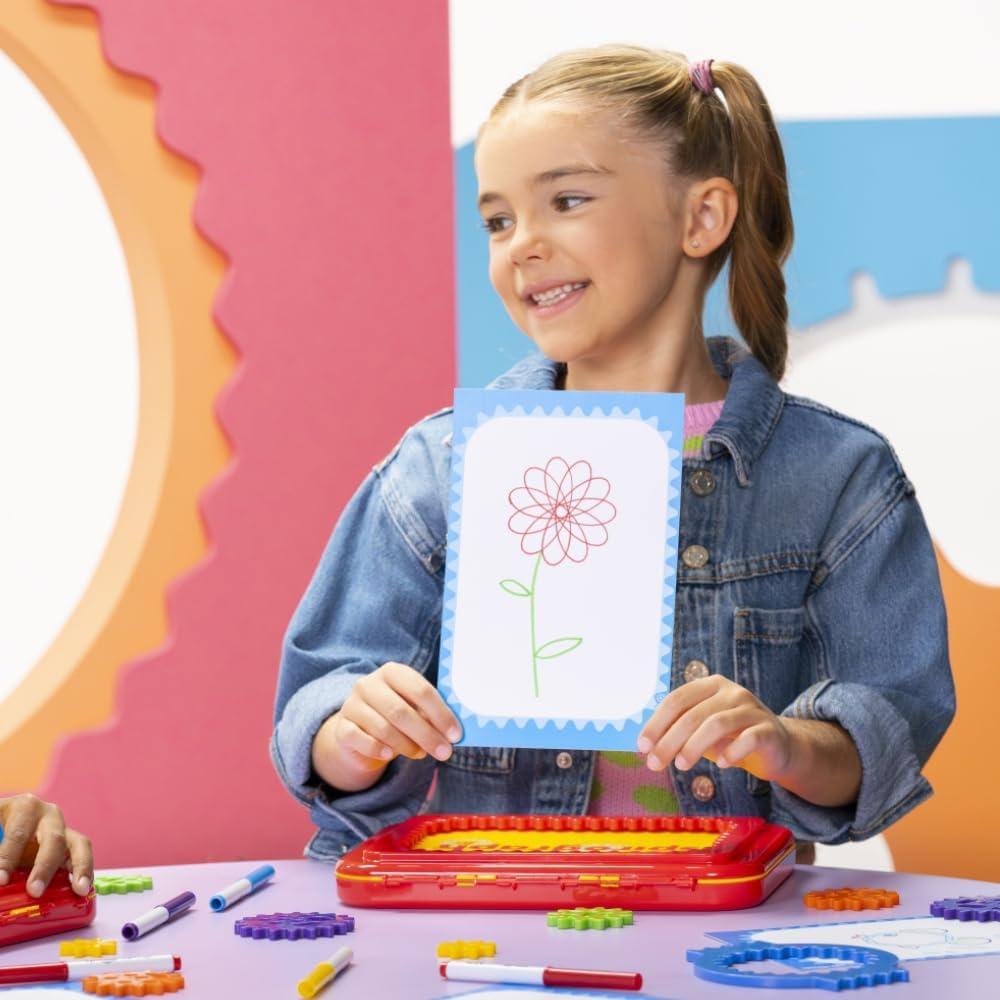image:imageSpirograph Jr Jumbo Sized Gears Classic Retro Toy For Spiral Drawing Art Design Toy Kit for Smaller Hands For Kids Ages 3 and UpOriginal