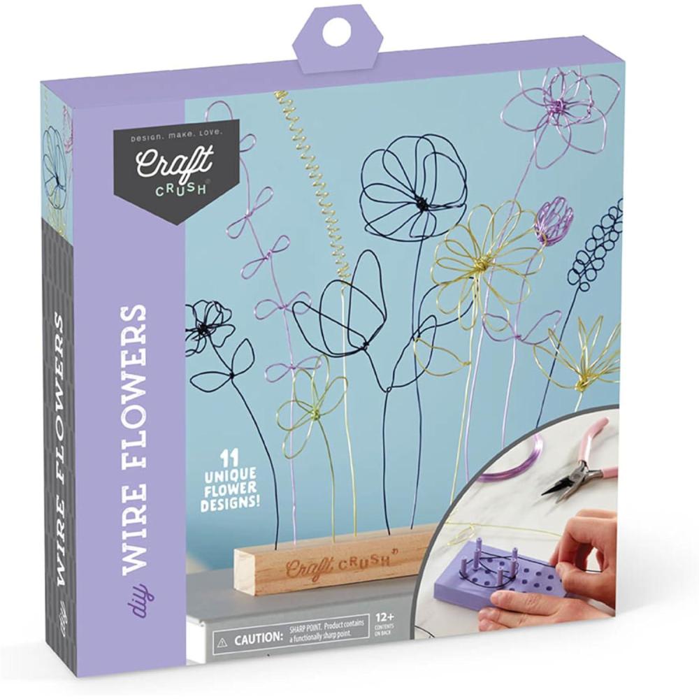 image:imageCraft Crush Wire Flowers  Create Unique Craft Wire Flower Designs with Easy to Use Tool and Guide with Display Stand  for Teens and Adults Ages 12 13 14 15 and Up