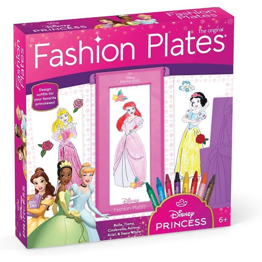 image:imageFashion Plates Classic Girls Fashion MixandMatch Drawing Kit Arts and Crafts Coloring Art Supplies Craft Supplies Stencils Crayons Included Create Your Own Fashion Designs Ages 6Disney