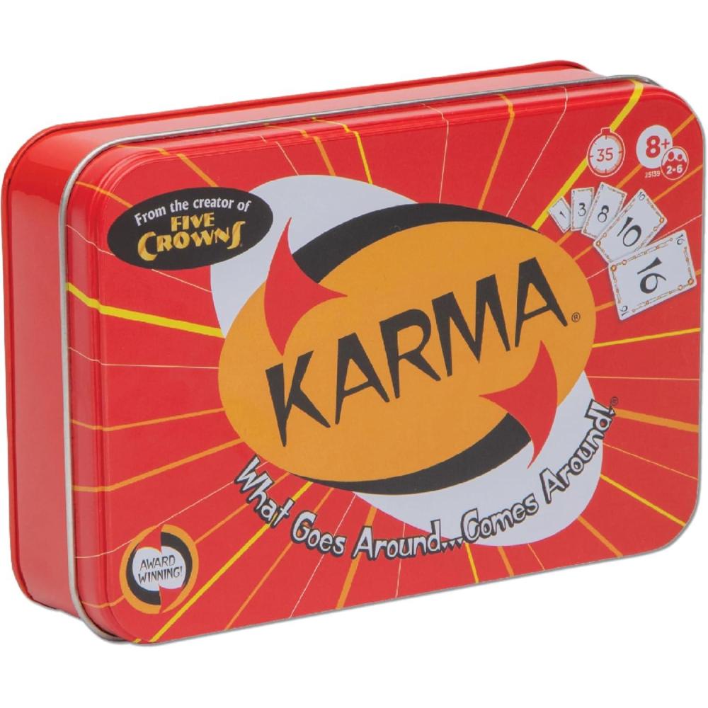 image:imageKarma Card Games for Kids Card Games for Adults Family Games Night Card Games for Families MultiPlayer Screen Free Travel Games Playing Cards What Goes Around Comes Around Ages 8Karma