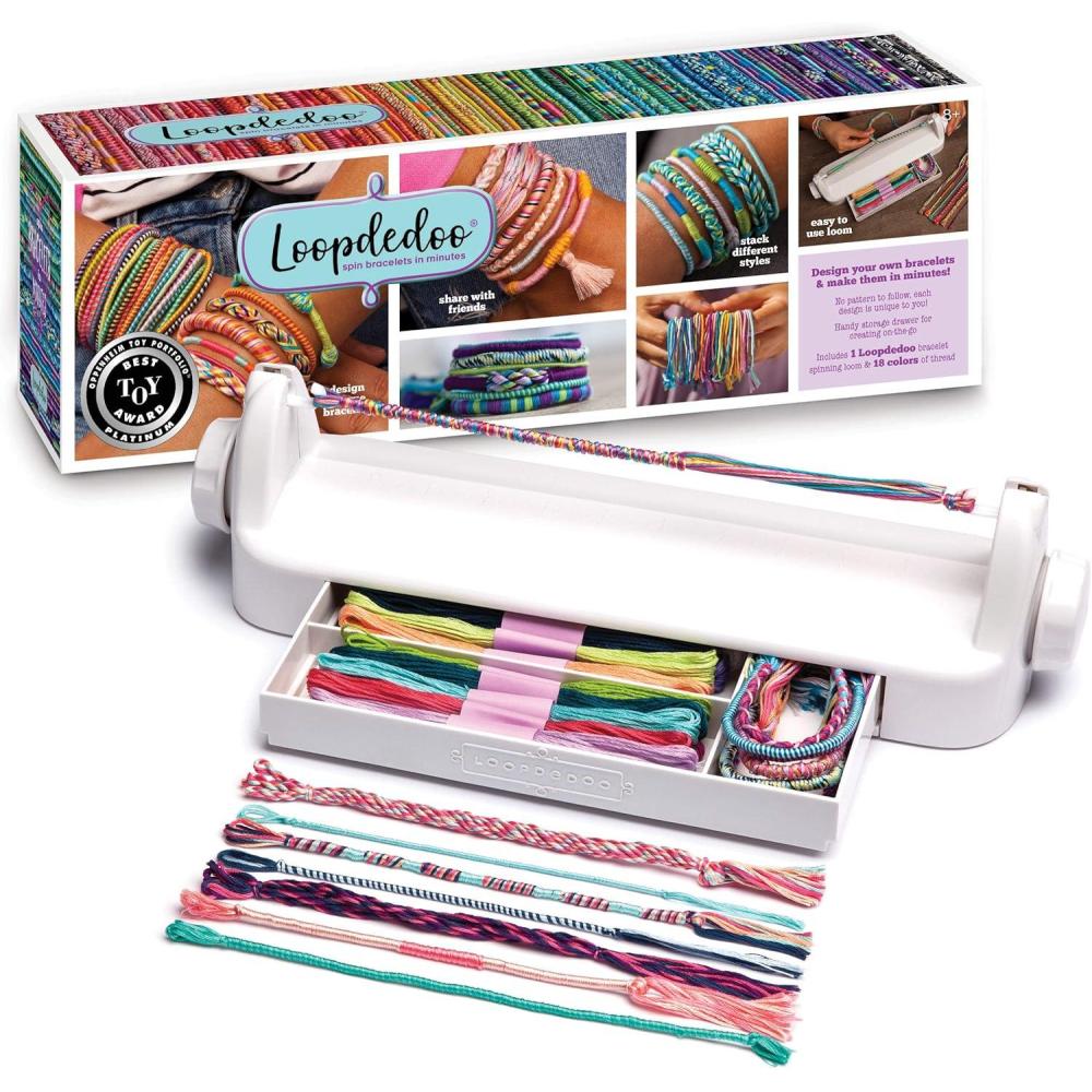 image:imageLoopdedoo Deluxe DIY Friendship Bracelet Maker Kit  Make Bracelets in Minutes for Birthdays and Friendship Gifts  Award Winning Crafts Kit for Kids Aged 8Original
