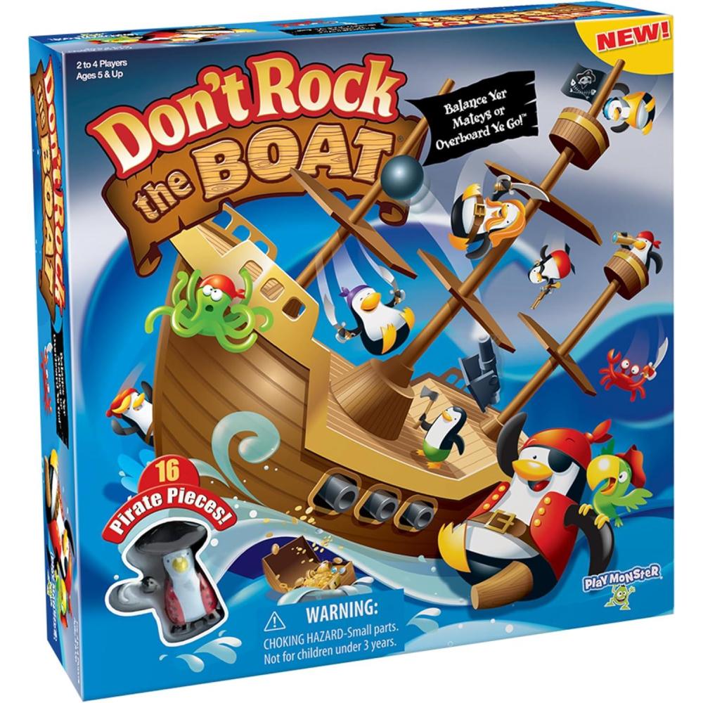 image:imagePlayMonster Dont Rock the Boat Board GameKids Games Family Games for Kids and Adults Board Games for Family Night MultiPlayer Board Games Builds Hand amp Eye Coordination Balancing Toy Ages 5Dont Rock the Boat