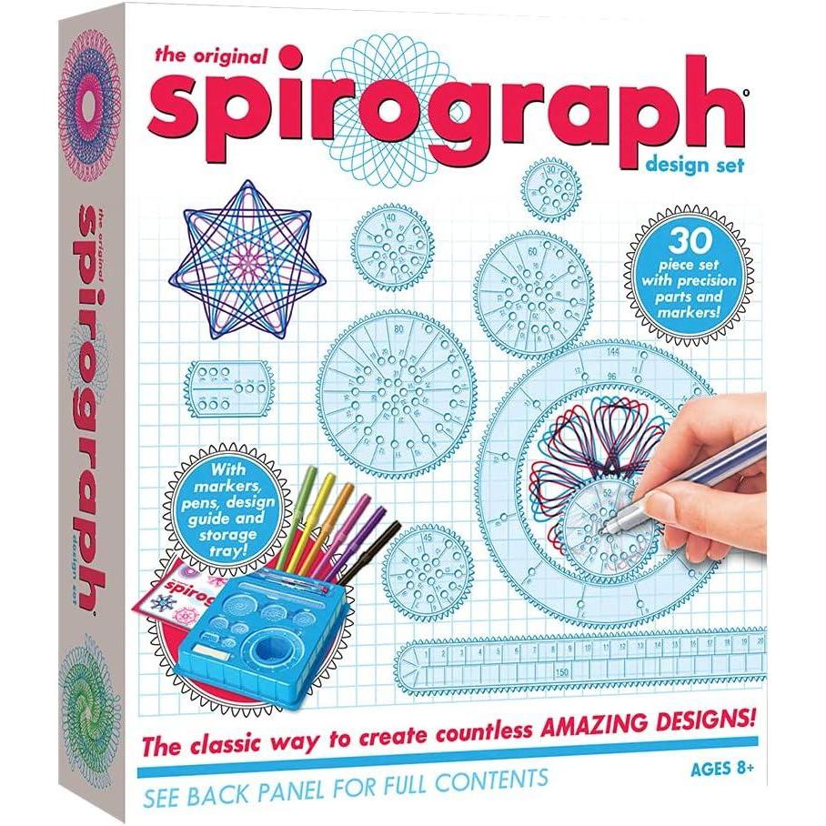 image:imageSpirograph Design Set Collectors Tin Arts and Crafts Kids Toys Art Supplies Craft Supplies Drawing Kit Spiral Art Classic Gear Design Kit Pens Design Sheet Included Ages 8 and UpDesign Box