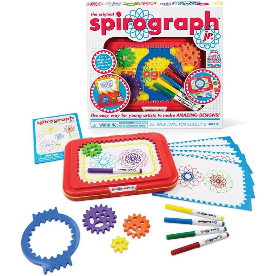 image:imageSpirograph Jr Jumbo Sized Gears Classic Retro Toy For Spiral Drawing Art Design Toy Kit for Smaller Hands For Kids Ages 3 and UpOriginal