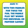 Koosh Double Paddle Playset — Paddles and Ball for Added Koosh Fun! — Fidget Toy — For Ages 6+(Neon)