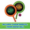 Koosh Double Paddle Playset — Paddles and Ball for Added Koosh Fun! — Fidget Toy — For Ages 6+(Neon)