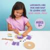 LatchKits Strawberry Pillow – Latch Hook Kits for Kids, Arts and Crafts, Yarn Art, Kids Crafts, Toys for Girls, Birthday Gift for Girls, Easy to Follow Pattern, Hook Included, Craft Kits, Ages 6+(Mini Donut)