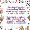 PlayMonster Giant Spoons,Card Games for Kids – Spoons Game,Deck of Cards,Fun Family Games for Kids and Adults, Playing Cards,Game Night, Travel Games, 3-6 Multi-Player Card Game,Ages 7+(Spoons in Case)