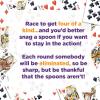 PlayMonster Giant Spoons,Card Games for Kids – Spoons Game,Deck of Cards,Fun Family Games for Kids and Adults, Playing Cards,Game Night, Travel Games, 3-6 Multi-Player Card Game,Ages 7+(Spoon)