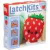 LatchKits Strawberry Pillow – Latch Hook Kits for Kids, Arts and Crafts, Yarn Art, Kids Crafts, Toys for Girls, Birthday Gift for Girls, Easy to Follow Pattern, Hook Included, Craft Kits, Ages 6+(Strawberry Pillow)