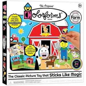 Colorforms Stickers for Kids – Sticker Book, Farm Picture Playset, Arts and Crafts, Toddler Stickers, Repositionable Pieces for Endless Story Fun, for Boys and Girls, Ages 3+