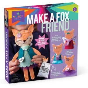 Craft-tastic – Make a Fox Friend Craft Kit – Learn to Make 1 Easy-to-Sew Stuffie with Clothes & Accessories(Make a Fox Friend Craft Kit)