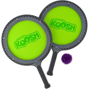 Koosh Double Paddle Playset — Paddles and Ball for Added Koosh Fun! — Fidget Toy — For Ages 6+(Green)