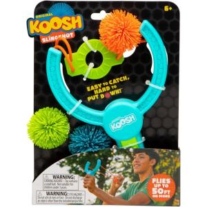 Koosh Slingshot – Kids Games, Outdoor Games for Adults and Family, Beach Toys, Fidget Toys for Kids, 3 Mini Balls Included, Easy Storage Handle, Just Load, Pull, and Launch, Screen-Free, Ages 6+(Slingshot)