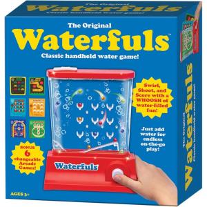 Playmonster Original Waterfuls Classic Handheld Water Games – Kids Games, Retro Travel Games, Fidget Toys for Kids, Autism Toys, 6 Interchangeable Back Panels, Screen Free Play, Portable, Ages 3+(Waterfuls)