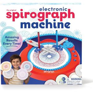Spirograph Jr. — Jumbo Sized Gears Classic Retro Toy For Spiral Drawing Art Design Toy Kit for Smaller Hands — For Kids Ages 3 and Up(Electric Machine)