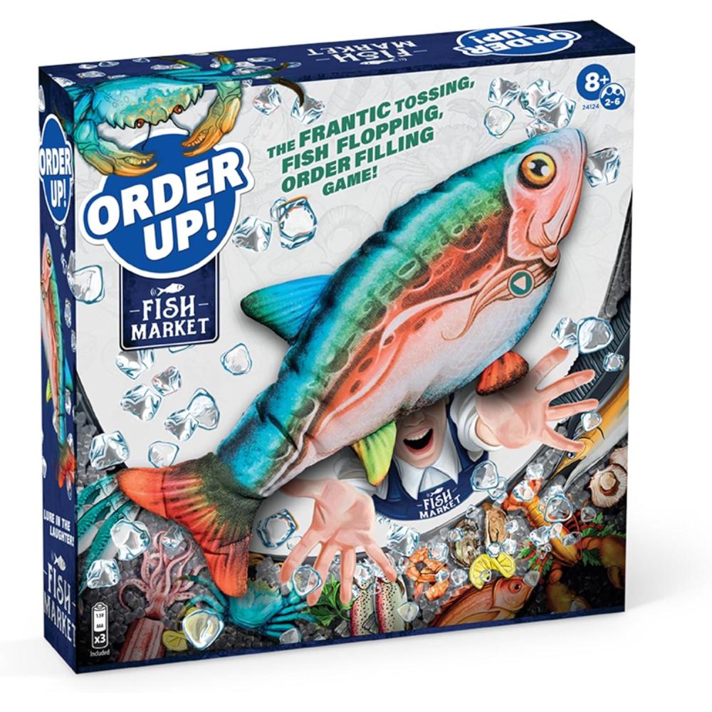 image:imageOrder Up Fish Market Card Game Fun Cooperative Family Board Game for Kids 8 Fast Action Game Night