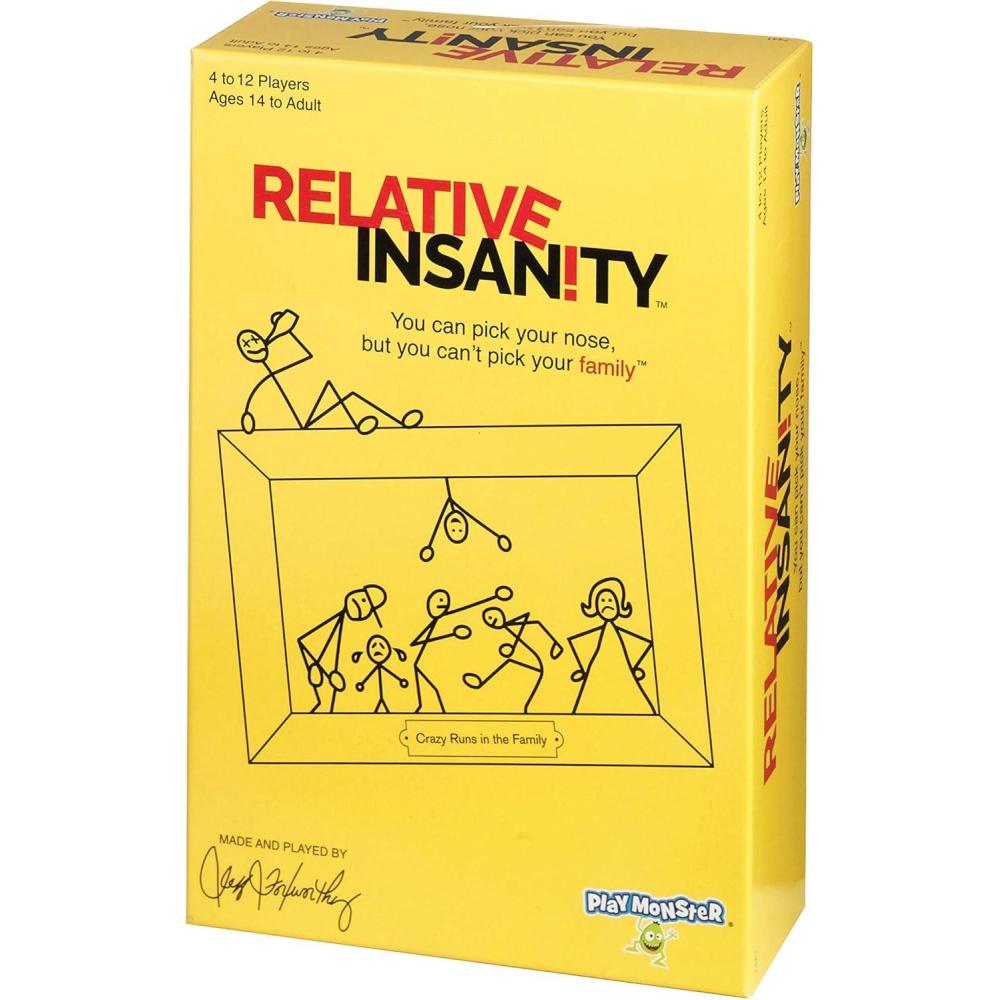 image:imageRelative Insanity Card Games Family Games Night Kids Games Laugh Till You Drop Card Games for Adults Travel Games Fun Kid Games Designed by Comedian Jeff Foxworthy MultiPlayer Ages 14Original