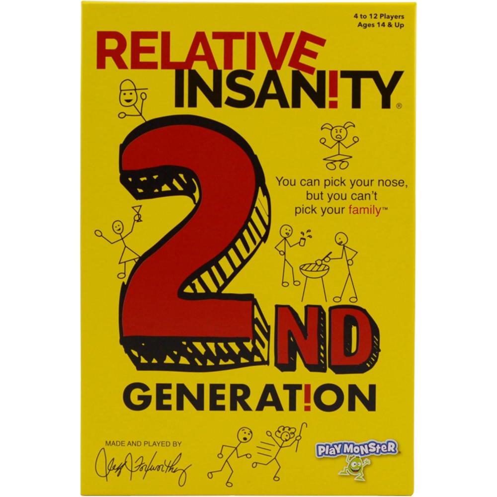 image:imageRelative Insanity Card Games Family Games Night Kids Games Laugh Till You Drop Card Games for Adults Travel Games Fun Kid Games Designed by Comedian Jeff Foxworthy MultiPlayer Ages 142nd Gen