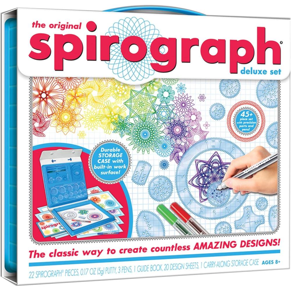 image:imageSpirograph  Deluxe Set  Spiral Art Drawing Kit  The Classic Way to Make Countless Amazing Designs  For Kids Ages 8Deluxe
