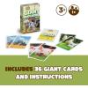 Giant Matching Game, Summer Toys, Game Night, Travel Games, Memory, Learning Game, Jumbo Playing Cards, Card Game for Kids and Adults, Ages 3+(Farm)
