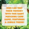 Giant Matching Game, Summer Toys, Game Night, Travel Games, Memory, Learning Game, Jumbo Playing Cards, Card Game for Kids and Adults, Ages 3+(Jungle)