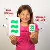 Set Giant Card Games for Kids – Jumbo Playing Cards, Matching Game, Learning Games, Fun Family Games, Game Night, Travel Games, Multi-Player Card Game of Visual Perception, Ages 6+(SET Giant)