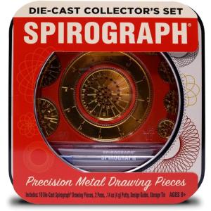 Spirograph Die-Cast Collectors Set – Special Edition, Arts and Crafts, Kids Toys, Art Supplies, Craft Supplies, Drawing Kit, Spiral Art, Metal Gear Design Kit, Pens, Design Sheet Included, Ages 8+