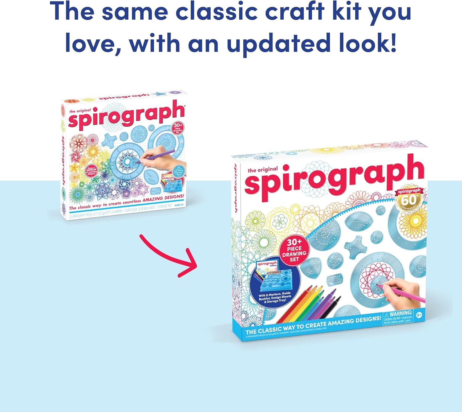 image:imageSpirograph Neon Collectors Tin Arts and Crafts Kids Toys Art Supplies Craft Supplies Drawing Kit Spiral Art Classic Gear Design Kit Pens Design Sheet Included Ages 8Spiro Markers