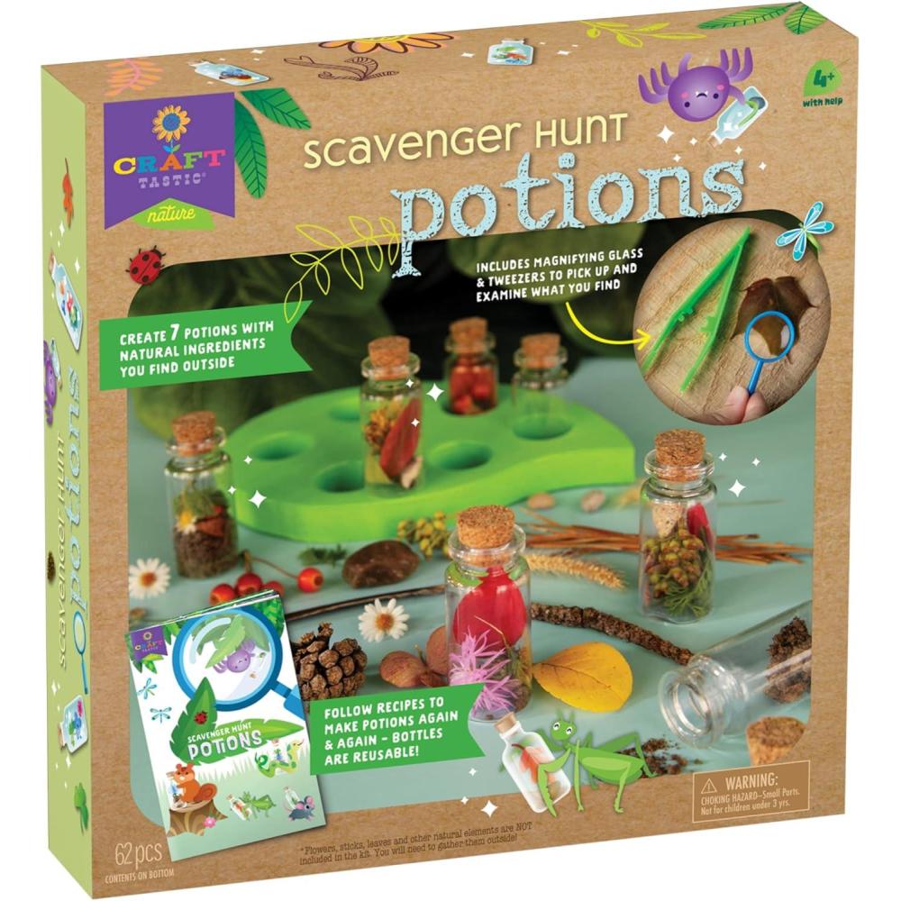 image:imageCraftTastic Scavenger Hunt Potions  Nature DIY Craft Kit  Create Magical Nature Potions  Makes 7 Potions  Comes with Recipe Book  Ages 4 with Adult Help