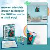 LatchKits Latch Hook Kits for Kids – Kids Crafts, Arts and Crafts, Yarn Art, Wall Hanging & Mini-Rugs, Craft Supplies, Pre-Cut Yarn, Easy to Follow Pattern, Hook Included, Arts & Craft, Ages 6+(Dragon)