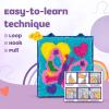 LatchKits Latch Hook Kits for Kids – Kids Crafts, Arts and Crafts, Yarn Art, Wall Hanging & Mini-Rugs, Craft Supplies, Pre-Cut Yarn, Easy to Follow Pattern, Hook Included, Arts & Craft, Ages 6+(Butterfly)