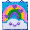 LatchKits Latch Hook Kits for Kids – Kids Crafts, Arts and Crafts, Yarn Art, Wall Hanging & Mini-Rugs, Craft Supplies, Pre-Cut Yarn, Easy to Follow Pattern, Hook Included, Arts & Craft, Ages 6+(Rainbow)