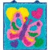 LatchKits Latch Hook Kits for Kids – Kids Crafts, Arts and Crafts, Yarn Art, Wall Hanging & Mini-Rugs, Craft Supplies, Pre-Cut Yarn, Easy to Follow Pattern, Hook Included, Arts & Craft, Ages 6+(Butterfly)