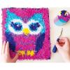LatchKits Latch Hook Kits for Kids – Kids Crafts, Arts and Crafts, Yarn Art, Wall Hanging & Mini-Rugs, Craft Supplies, Pre-Cut Yarn, Easy to Follow Pattern, Hook Included, Arts & Craft, Ages 6+(Owl)