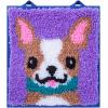 LatchKits Latch Hook Kits for Kids – Kids Crafts, Arts and Crafts, Yarn Art, Wall Hanging & Mini-Rugs, Craft Supplies, Pre-Cut Yarn, Easy to Follow Pattern, Hook Included, Arts & Craft, Ages 6+(Puppy)