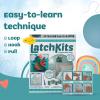 LatchKits Latch Hook Kits for Kids – Kids Crafts, Arts and Crafts, Yarn Art, Wall Hanging & Mini-Rugs, Craft Supplies, Pre-Cut Yarn, Easy to Follow Pattern, Hook Included, Arts & Craft, Ages 6+(Dragon)