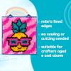 LatchKits Latch Hook Kits for Kids – Kids Crafts, Arts and Crafts, Yarn Art, Wall Hanging & Mini-Rugs, Craft Supplies, Pre-Cut Yarn, Easy to Follow Pattern, Hook Included, Arts & Craft, Ages 6+(Pineapple)