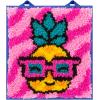 LatchKits Latch Hook Kits for Kids – Kids Crafts, Arts and Crafts, Yarn Art, Wall Hanging & Mini-Rugs, Craft Supplies, Pre-Cut Yarn, Easy to Follow Pattern, Hook Included, Arts & Craft, Ages 6+(Pineapple)