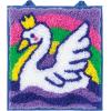 LatchKits Latch Hook Kits for Kids – Kids Crafts, Arts and Crafts, Yarn Art, Wall Hanging & Mini-Rugs, Craft Supplies, Pre-Cut Yarn, Easy to Follow Pattern, Hook Included, Arts & Craft, Ages 6+(Swan)
