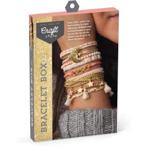 Craft Crush Bracelet Maker Set – DIY Jewelry Making Kit for Teens & Adults – Makes 8 Friendship Bracelets – Mini Kit for Ages 13+(Medium)