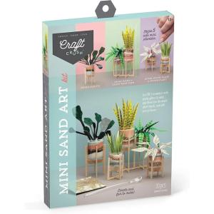 Craft Crush Faux Plant Sand Craft Kit – DIY Home Decor for Desk, Dresser & Office