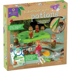 Craft-Tastic Scavenger Hunt Potions – Nature DIY Craft Kit – Create Magical Nature Potions – Makes 7 Potions – Comes with Recipe Book – Ages 4+ with Adult Help