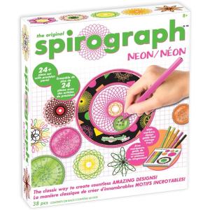 Spirograph Neon Drawing Set – Drawing Kit, Arts and Crafts, Kids Toys, Art Supplies, Spiral Art, Kids Drawing Kit, Neon Markers, Design Sheet Included, Screen-Free Kids Activities, Ages 8+(NEON)