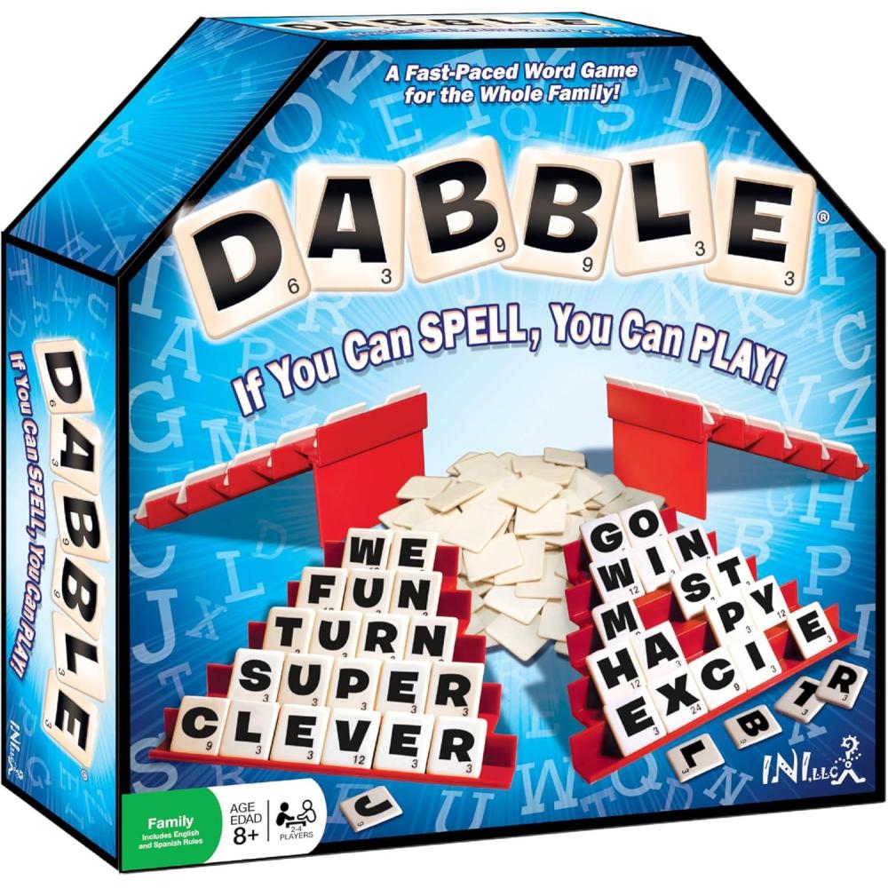 image:imageDabble Word Game  FastPaced Family Board Game  Enhances Spelling and Vocabulary for All Ages  Spell The First Five Words  AwardWinning and Educational Learning Game  Great Game for All AgesDabble